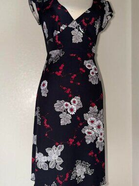 Y2K Byer Too! Floral Midi Dres with adjustable waist